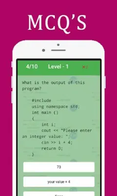 C++ programming quiz app with android App screenshot 0