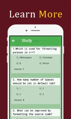 C++ programming quiz app with android App screenshot 2